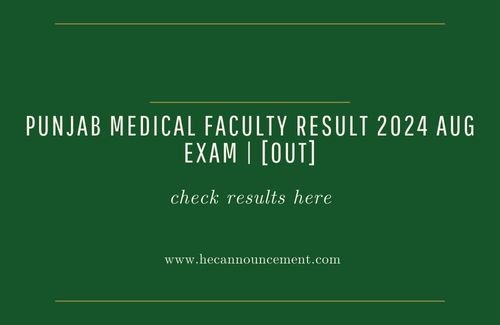 punjab medical faculty result