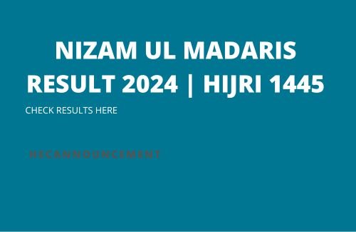 nizam ul madaras result 2024