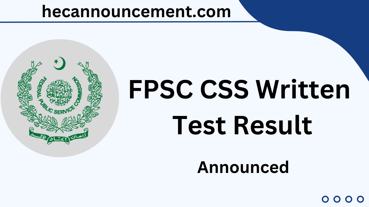 FPSC CSS written Test Result