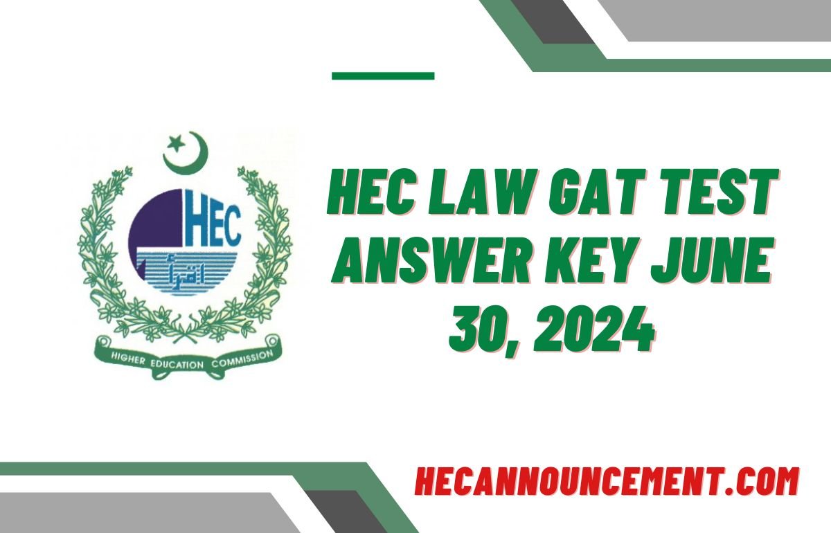 HEC LAW GAT Test Answer Key June 30, 2024